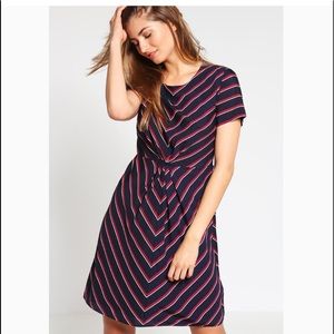 Banana Republic Multi-Color Navy Striped Dress
